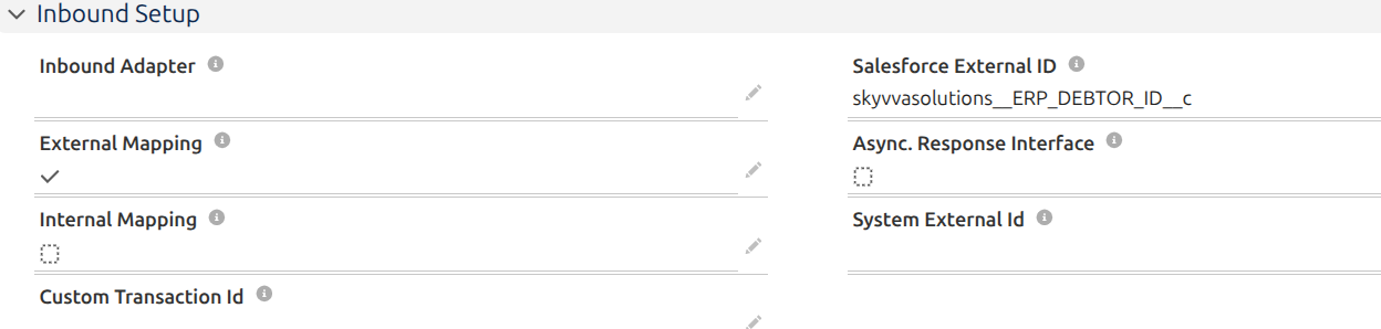 Account inbound settings