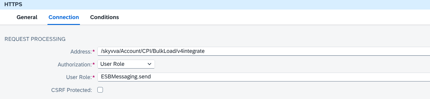 HTTPS Connection tab
