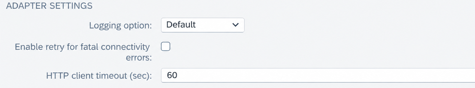 Adapter Settings